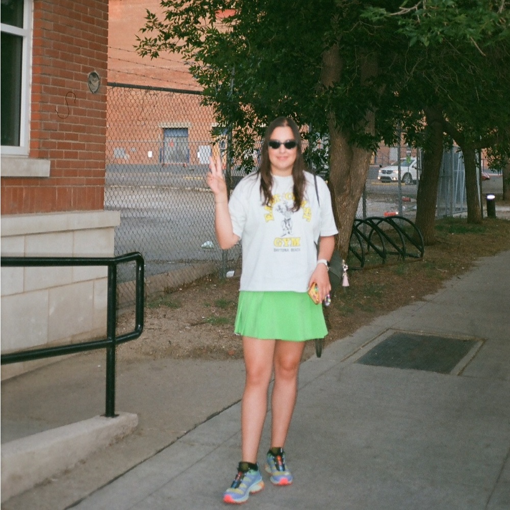 Aerie Green Tennis Skirt